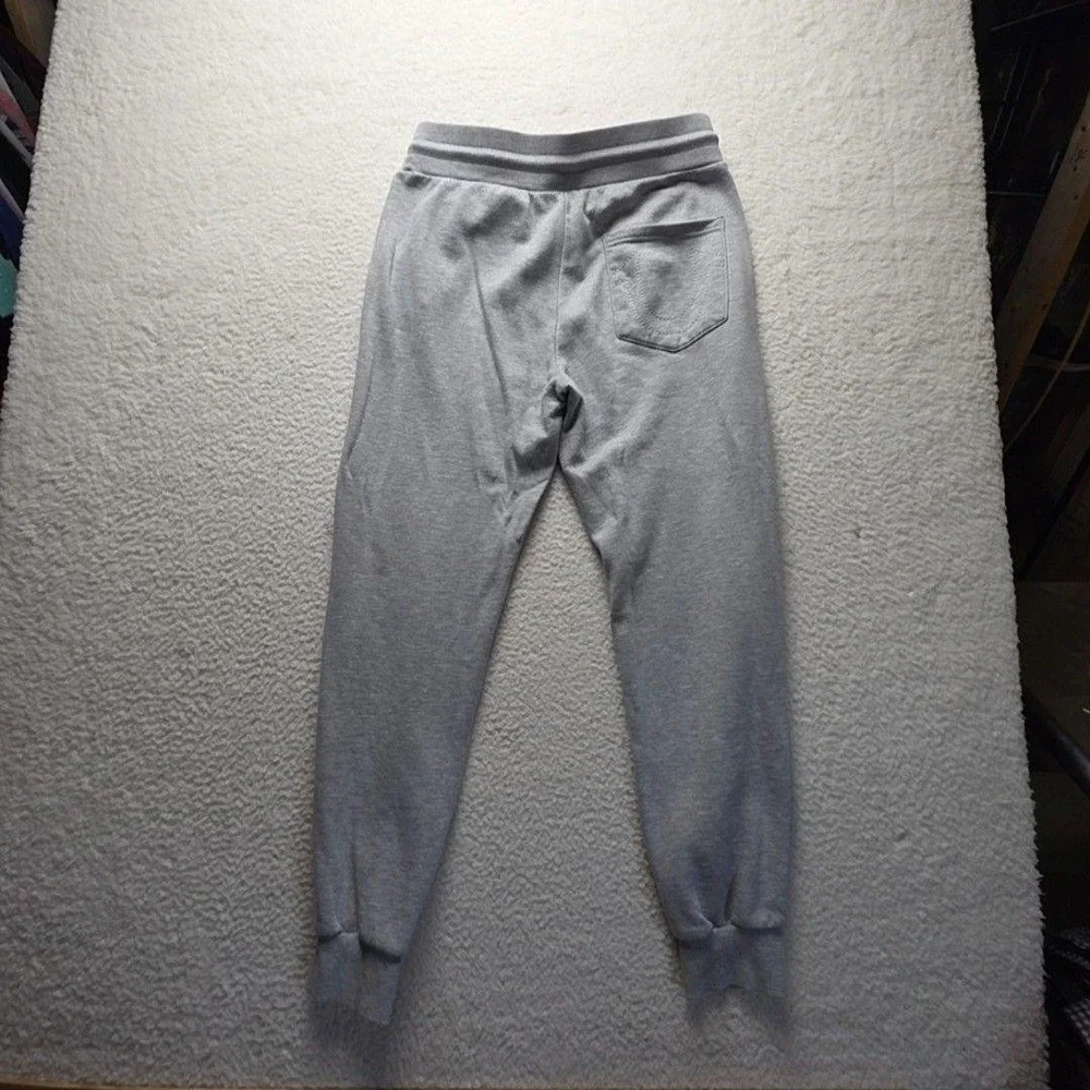 True Religion Pants Mens Small Gray French Terry Jogger Sweatpants Pockets Logo